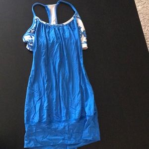 Blue and white Lululemon top